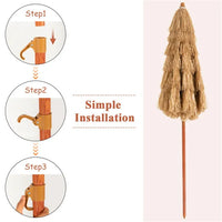 6.5 foot portable beach umbrella with adjustable tilt