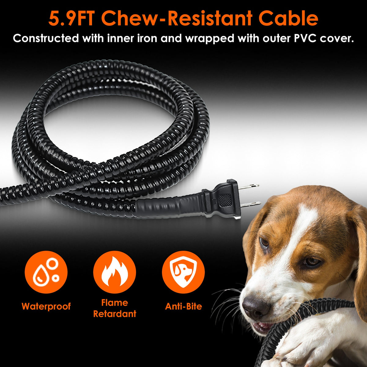 1Pc Heated Water Bowl For Dog Cat 74.4OZ Heating Water Dish IP67 Waterproof Thermal Water Bowl Heated Pet Bowl Dog Cat W