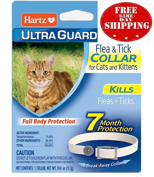 Protect Your Feline Friend with Hartz Ultraguard Flea & Tick Collar - Fresh Scented & Long-Lasting Protection for Cats & Kittens - BIG FRENCHIES