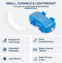 Dog GPS Tracker Real Time, Anti-Lost Pet Tracker With Geofence, Flash Light And Sound Alarm, Unlimited Distance Tracking