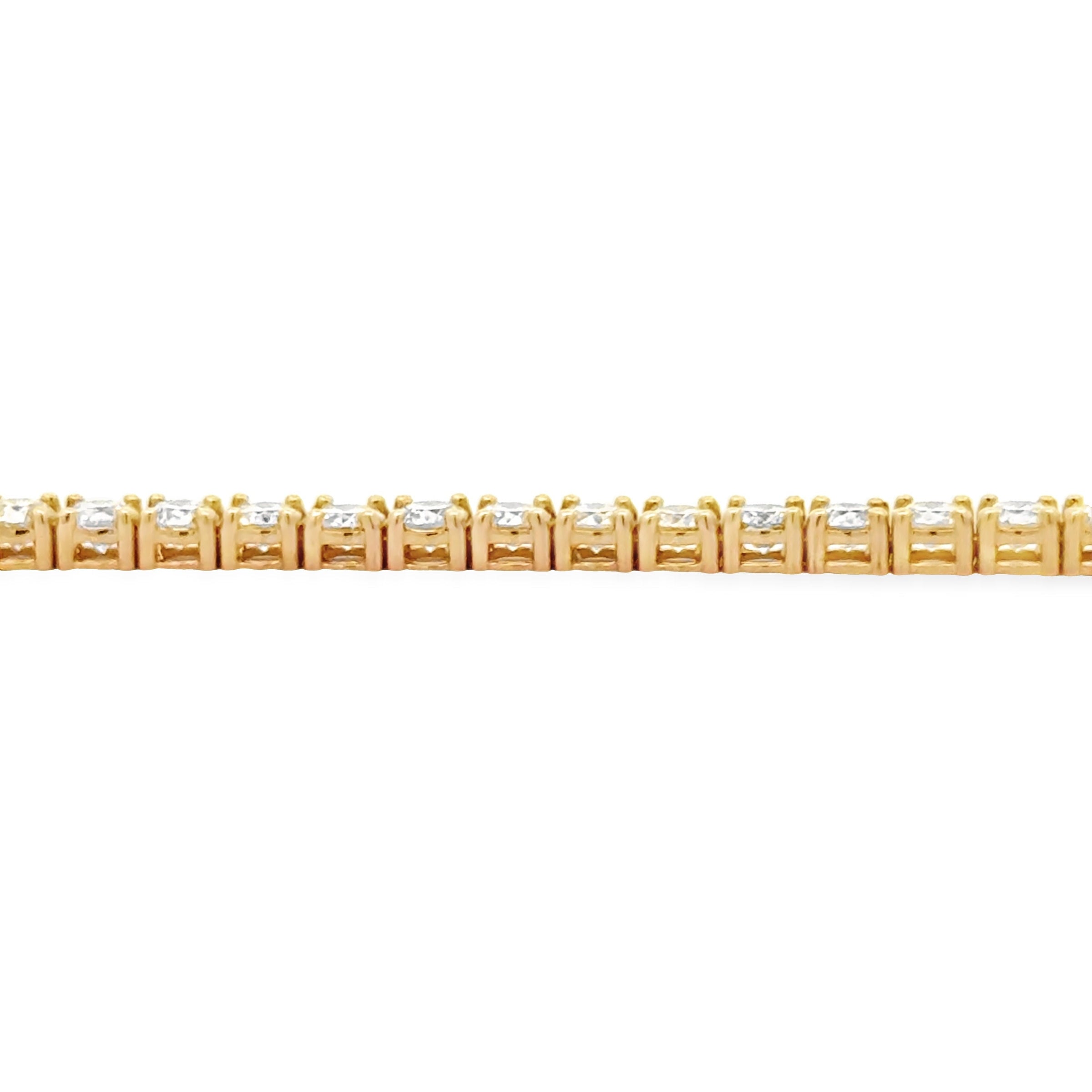 Natural 5.50ct Diamond Tennis Bracelet 18KT Yellow Gold