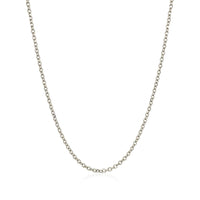 14k White Gold Diamond Cut Cable Link Chain 1.5mm