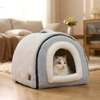 Cat Bed For Indoor Cats Foldable Cat Cave Anti-Slip Water-Resistant Bottom Cat Houses For Indoor Cats Or Small Dogs Kitt