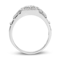 14K White Gold Plated 0.21 Carat Genuine White Diamond .925 Sterling Silver Ring