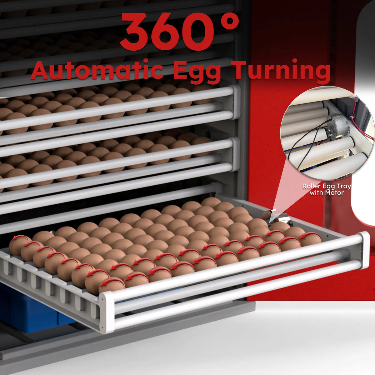 400 Eggs Incubator Cabinet with Automatic Turning&Digital Temperature Control, Large Commercial Poultry Hatcher Cabinet 