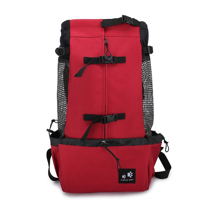 Pet Dog Carrier Bag Carrier For Dogs Backpack Out Double Shoulder Portable Travel Backpack Outdoor Dog Carrier Bag Trave