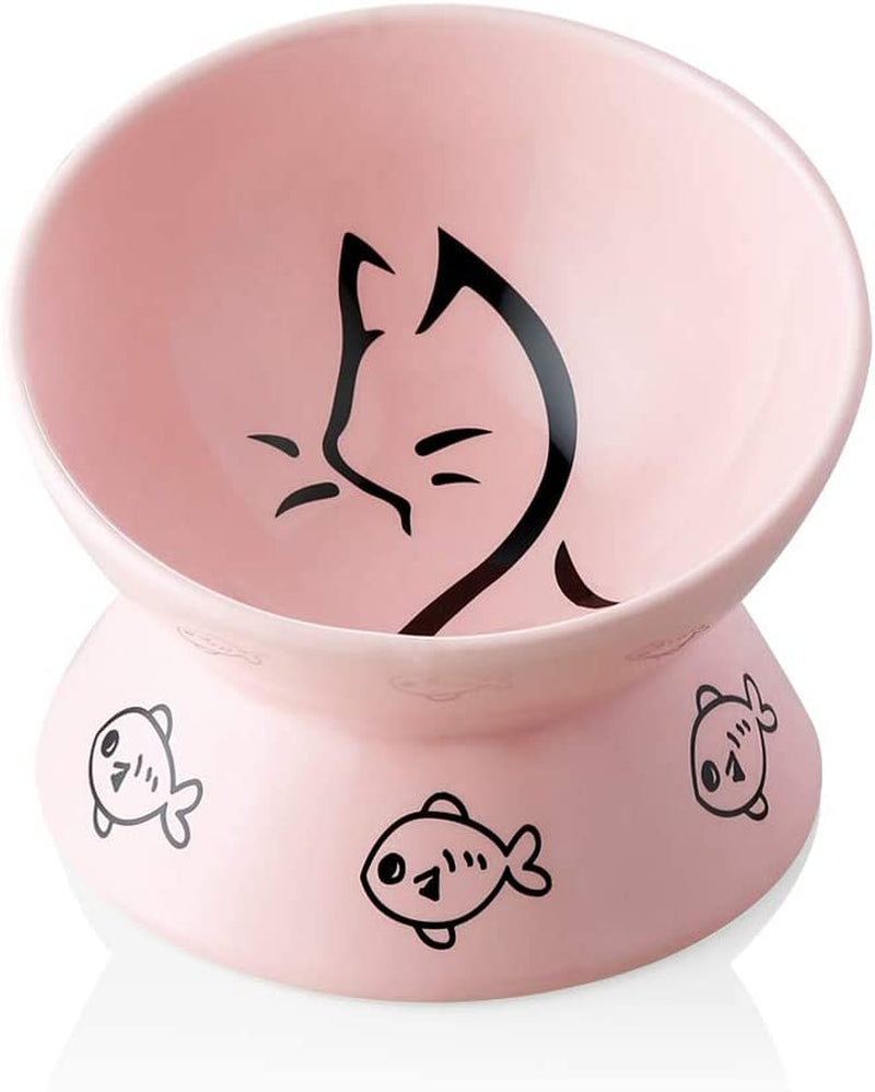 Raised Cat Bowl for Dry Wet Cat Food - BIG FRENCHIES