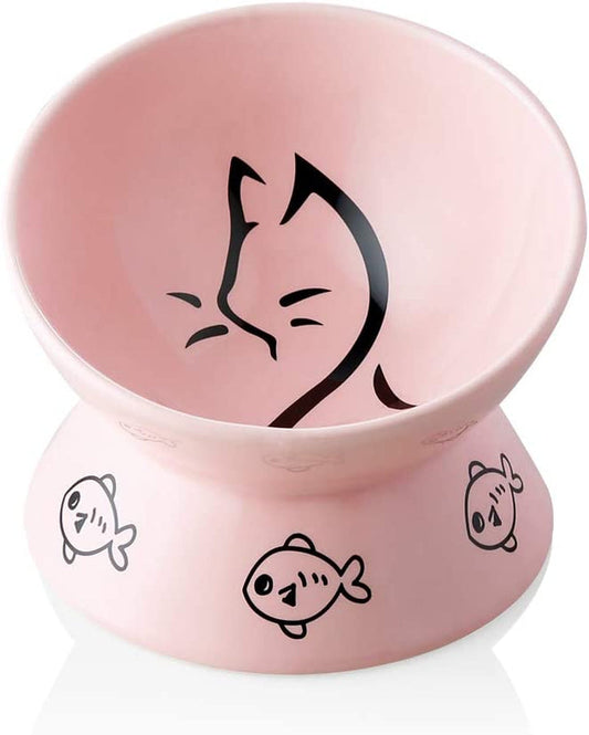 Raised Cat Bowl for Dry Wet Cat Food - BIG FRENCHIES