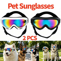 2 Pack Pet Protection Dog Sunglasses Pet Goggles Windproof Eye Wear Adjustable Dog Goggles (US Logistics only For USPS.T