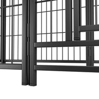Dog Playpen Indoor 32 inch 8 Panels Metal Dog Pen Pet Dog Fence Outdoor Exercise Pen with Doors, Heavy Duty Dog Fence Pu