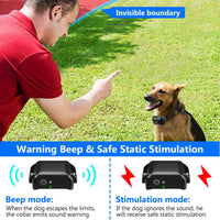 1Set Wireless Electric Dog Fence Pet Shock Boundary Containment System Electric Training Collar For Small Medium Large D