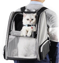 Texsens Innovative Traveler Bubble Backpack Pet Carriers for Cats and Dogs (Black) - BIG FRENCHIES