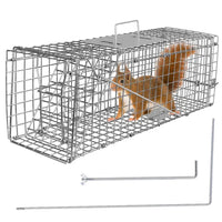 Humane Cat Trap Cage Catch Release Live Animal Rodent Cage Collapsible Galvanized Wire For Small Raccoons Beavers Ground