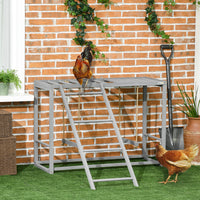 Chicken Activity Game With Swing Set For 3-4 Birds, Wooden Chicken Coop Accessory With Multiple Chicken Perches And Hen 