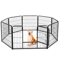 Dog Playpen Indoor Fence Height Metal Exercise Pen With Door Small Puppy-Medium-Large Dogs Animal Pet For Outdoor, Garde