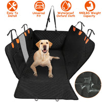 Dog Car Back Seat Cover With Zipper Mesh Window Storage Bags Waterproof 600D Oxford Cloth Car Seat Protector With Slide 