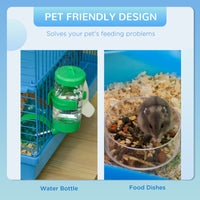 18.5" 5 Tier Hamster Cage with Tubes and Tunnels, Small Animal Cage, Rat Gerbil Cage with Water Bottle, Food Dish, Exerc