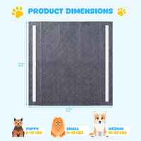 150 Pack Charcoal Dog Pee Pads 24 24, 6 Layer Ultra Absorbent Pet Training Pads With Odor Control