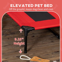 48 In X 36 In Elevated Dog Cot Cooling Pet Bed With UV Protection Canopy Shade, Portable Raised Outdoor Dog Bed, Heavy D