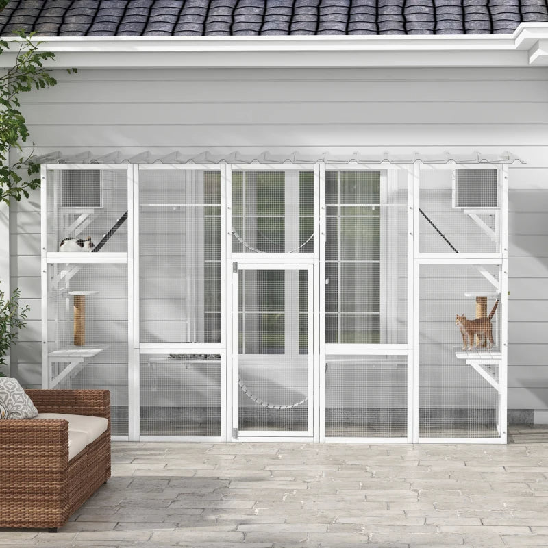 Cat Window Box , Large Catio With Shelves & Bridges, Outside Enclosure For Multiple Cats, Multiple Packages Shipped. Ple
