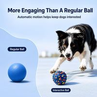 Smart Interactive Dog Toys For Large Dogs, 3.1 Inch Auto Lightweight Moving Dog Toy, Chew-Resistant E-TPU Interactive Dog Ball, IP54 Waterproof, USB-C Rechargeable, Indoor & Outdoor