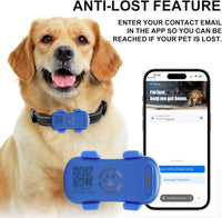 Dog GPS Tracker Real Time, Anti-Lost Pet Tracker With Geofence, Flash Light And Sound Alarm, Unlimited Distance Tracking