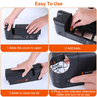 High Voltage 1800V Rat Trap - Spacious Inner For All Rodents, One - Way Entry, Rechargeable And Multifunctional For Indo