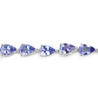 9.25 Carat Genuine Tanzanite .925 Sterling Silver Bracelet