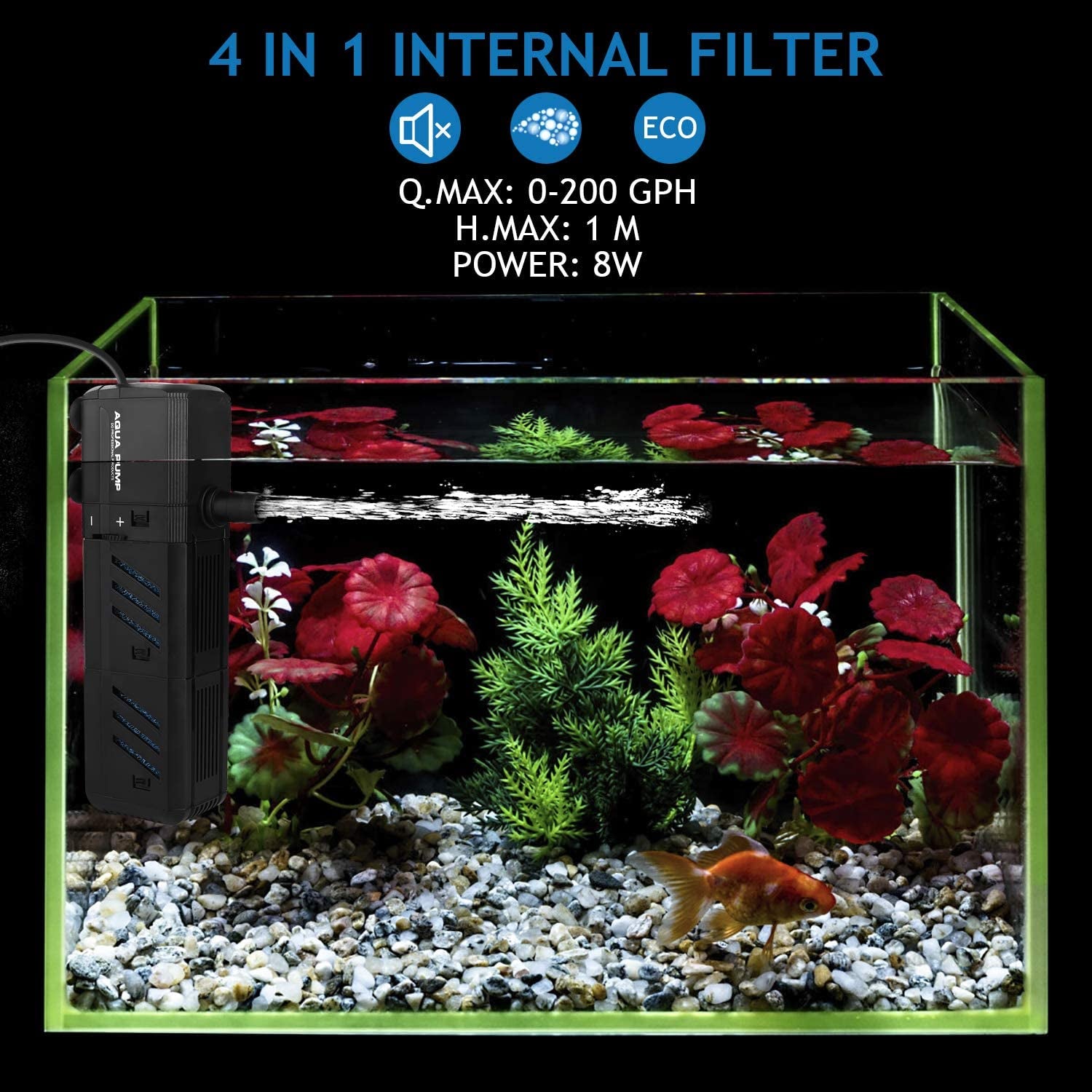 Adjustable Fish Tank Filter for 10-50 Gallon Fish Tank - BIG FRENCHIES