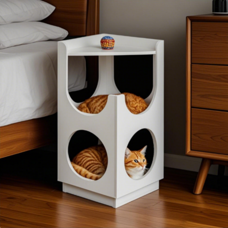 Suitable For Small And Medium-sized Cat Hollow Design Multifunctional Double-layer Cat Station