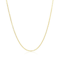 14k Yellow Gold Diamond Cut Cable Link Chain 1.1mm