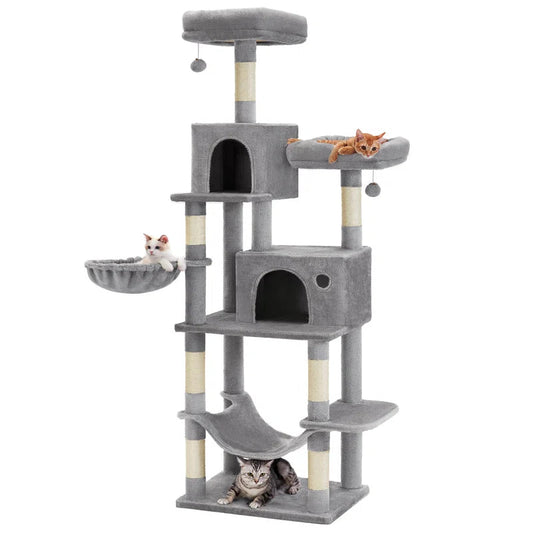 Elevate Your Cat's Playtime with the Timmins 78.3" Multi-Level Cat Tree - Cozy Condos & Scratching Posts Included! - BIG FRENCHIES