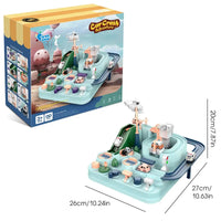 MEACAOFG Baby puzzle brain train track car car breakthrough adventure children's toys girls 3 years 6 boys