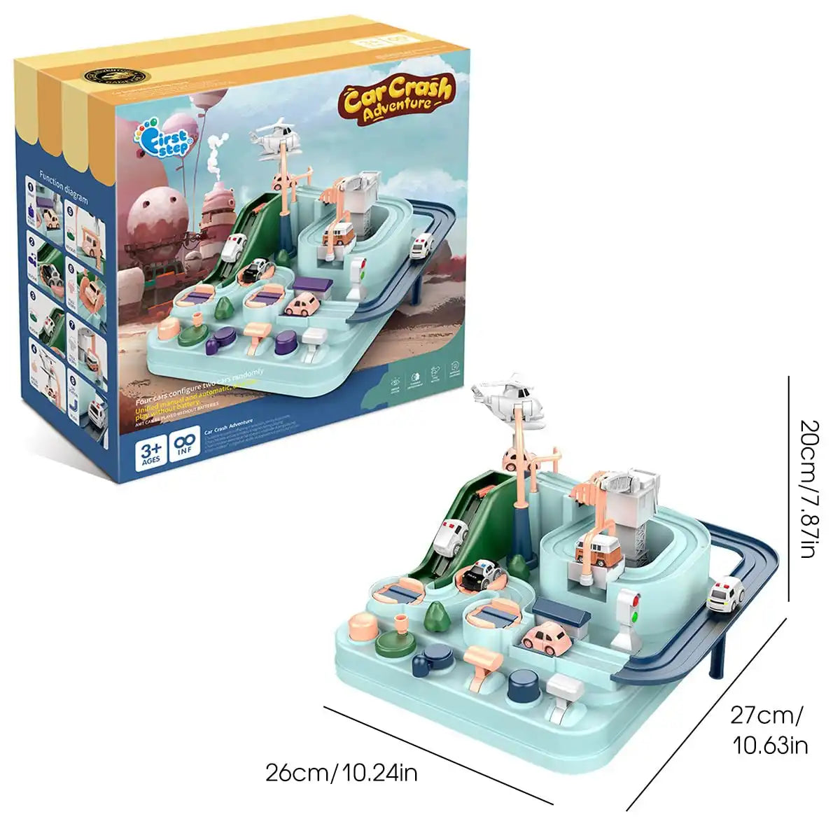 MEACAOFG Baby puzzle brain train track car car breakthrough adventure children's toys girls 3 years 6 boys