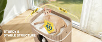 ABCPET Cat House Indoor Felt Cat Bed Scratch-Resistant Kitten Cube With Hanging Ball Light Gray,Pickup Only