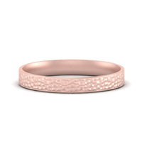 5 MM Hammered Finish Mens Wedding Band