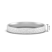 5 MM Hammered Finish Mens Wedding Band