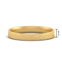 5 MM Hammered Finish Mens Wedding Band