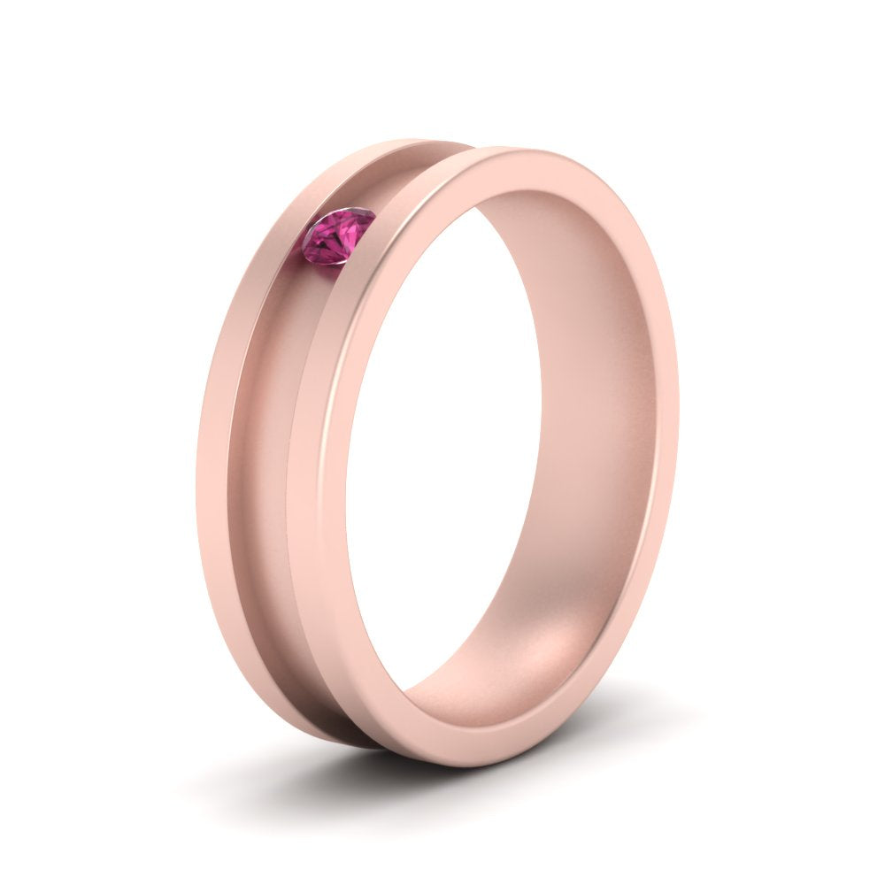 Single Stone Mens Promise Ring