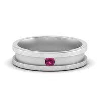 Single Stone Mens Promise Ring