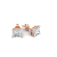 Princess-Cut Diamond Solitaire Stud Earrings (1 - 10ct | GIA & IGI Certified)