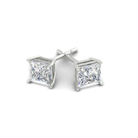 Princess-Cut Diamond Solitaire Stud Earrings (1 - 10ct | GIA & IGI Certified)