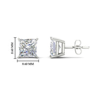 Princess-Cut Diamond Solitaire Stud Earrings (1 - 10ct | GIA & IGI Certified)