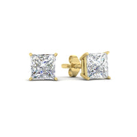 Princess-Cut Diamond Solitaire Stud Earrings (1 - 10ct | GIA & IGI Certified)