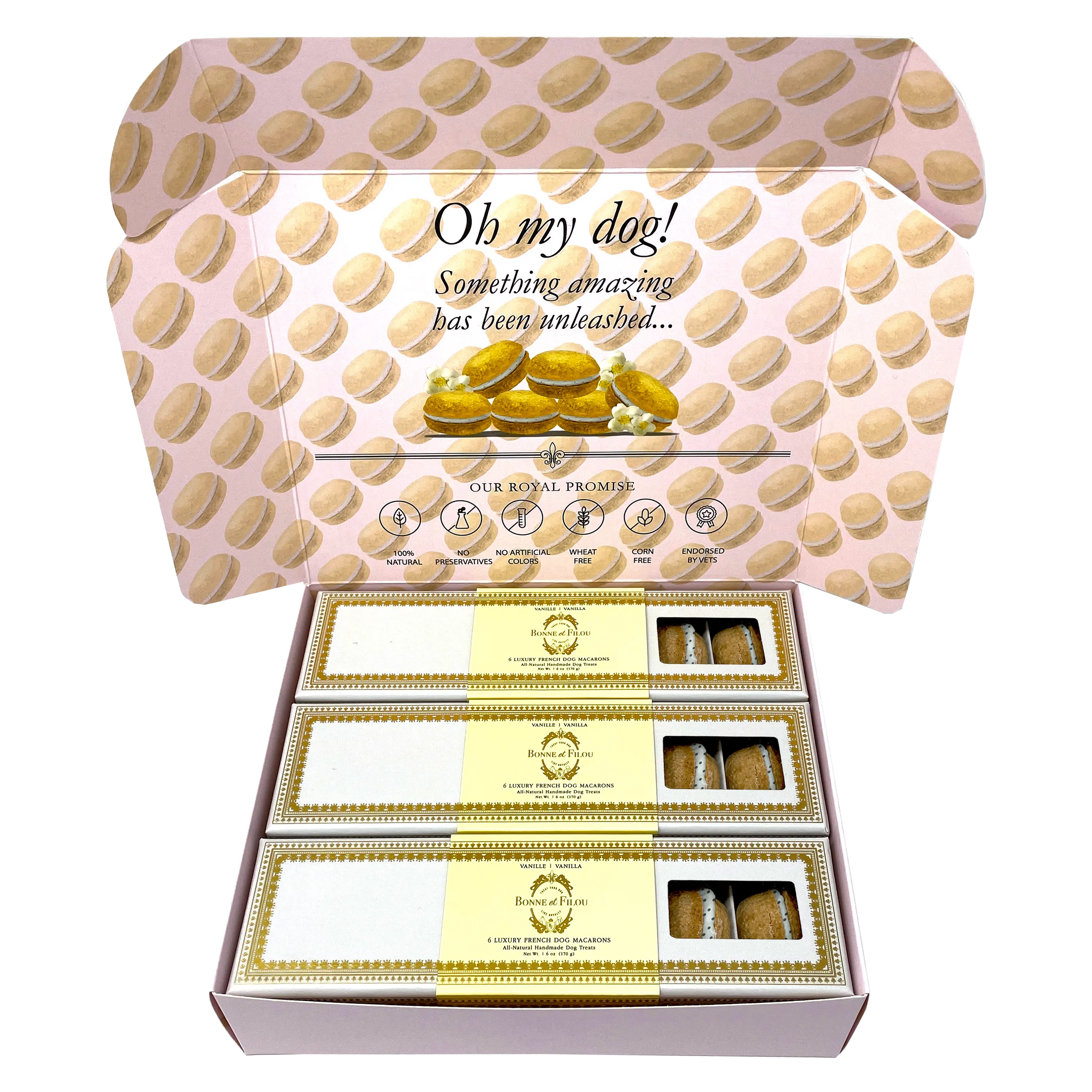 Dog Macaron Combo Gift Box (18 French Dog Macarons) - BIG FRENCHIES