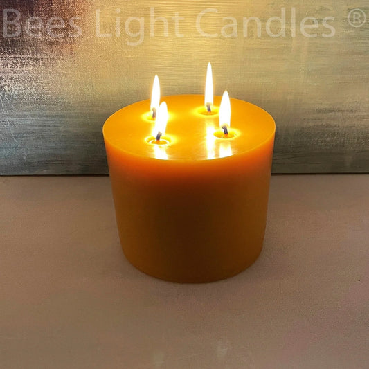 6x5" Beeswax Pillar Candle - BIG FRENCHIES