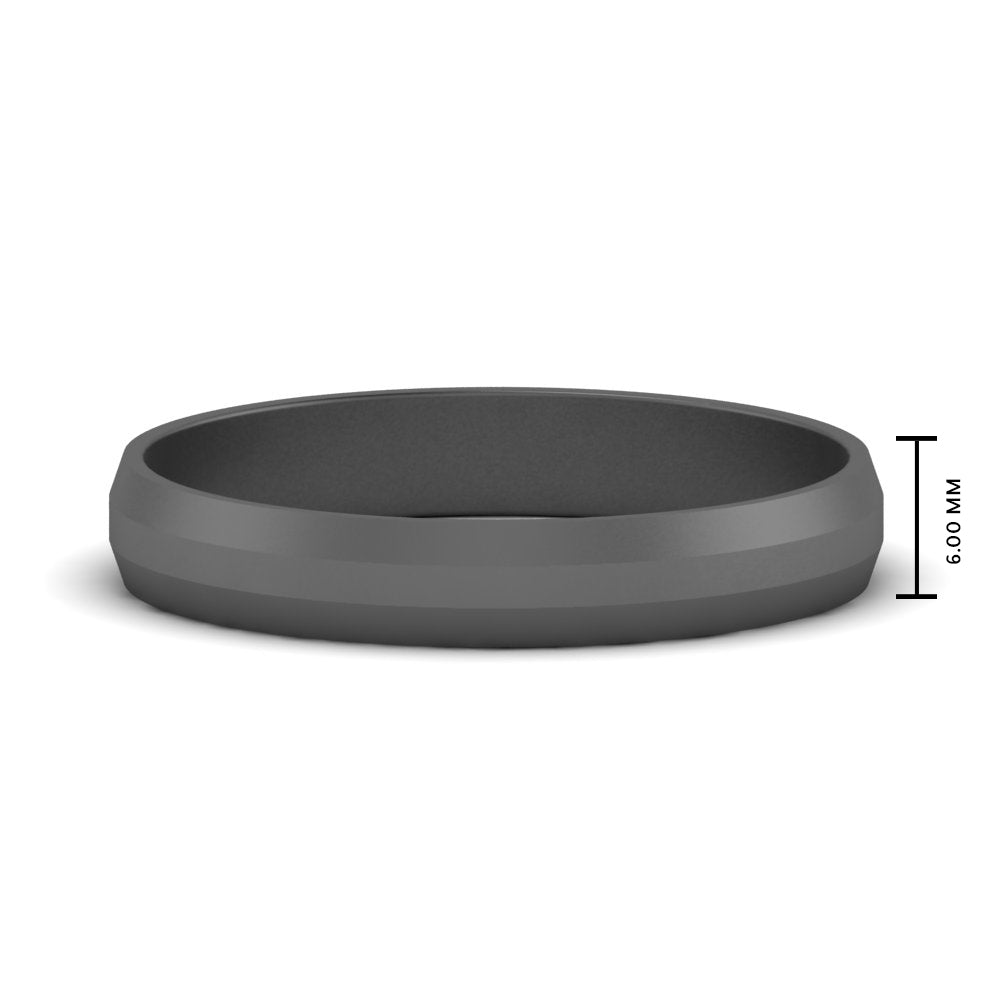 Wedding Band Beveled Edge Matte