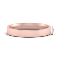 Comfort Fit Flat 4 mm Mens Wedding Band
