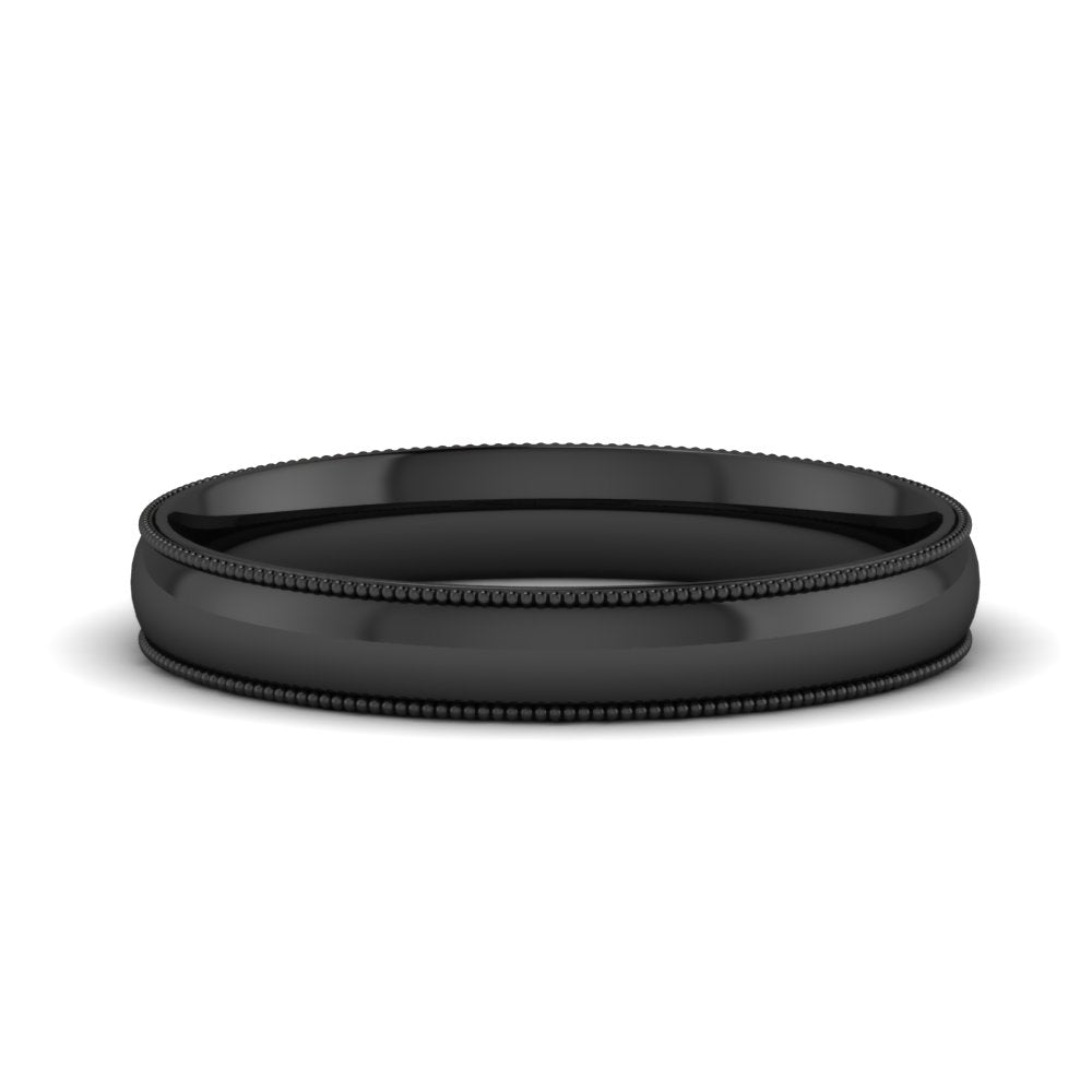 4 mm Comfort Fit Wedding Band Milgrain Edge