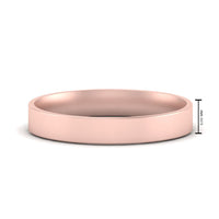 Light Weight Flat 4 mm Mens Wedding Band
